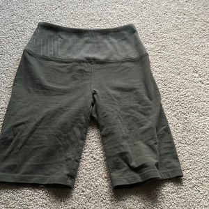 Green biker shorts